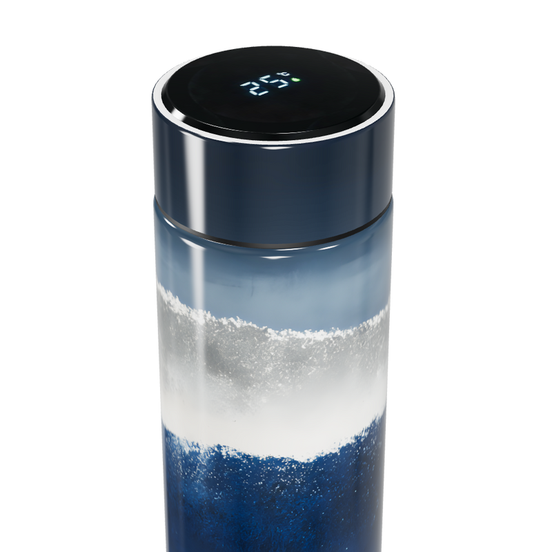 Garrafa Térmica Touch Azul Vidro 500ml