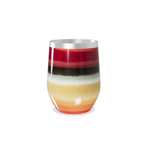 Copo Térmico Slim - Listrado Colorido Inox