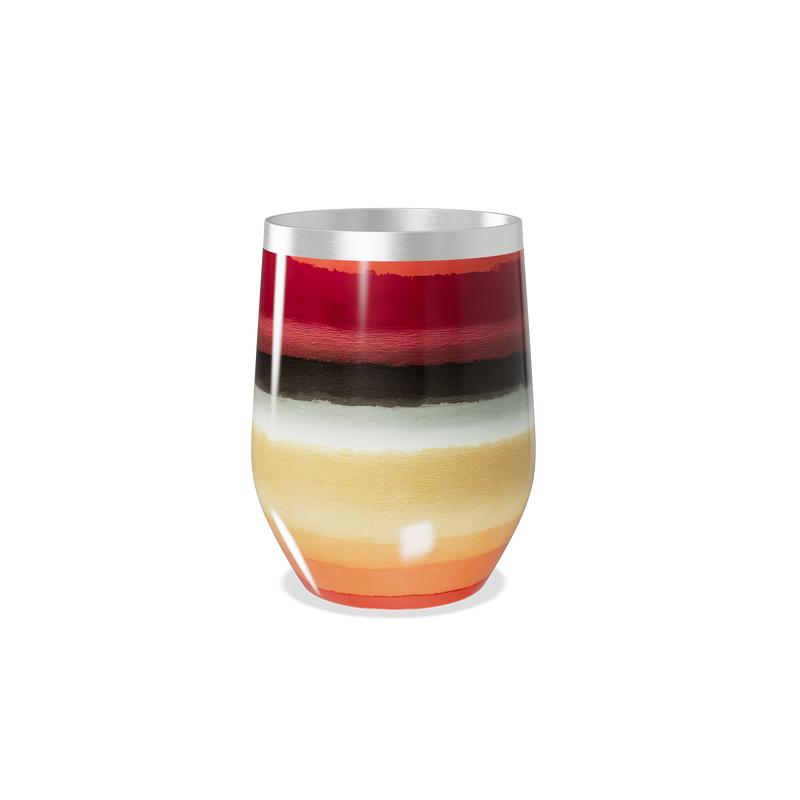 Copo Térmico Slim - Listrado Colorido Inox