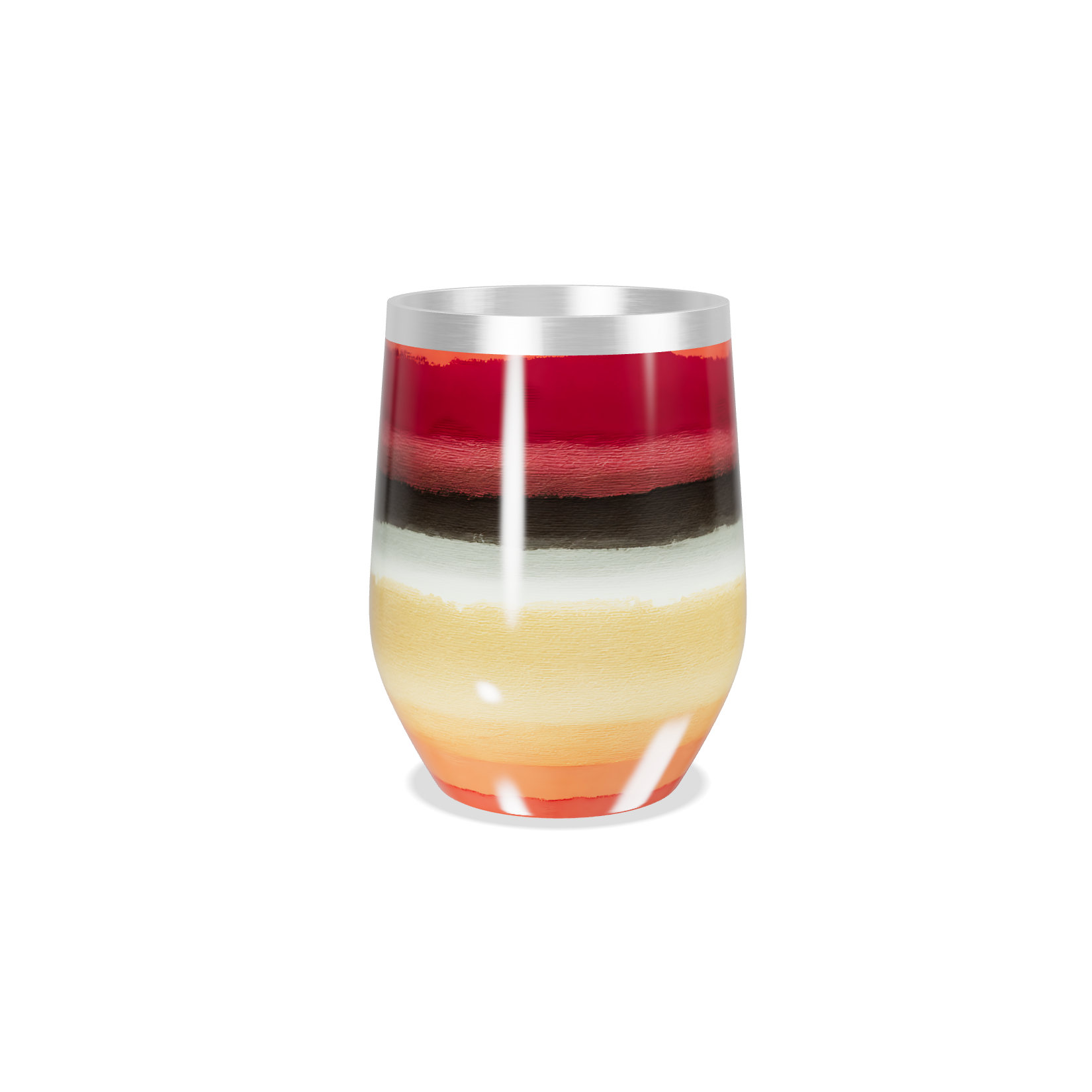 Copo Térmico Slim - Listrado Colorido Inox