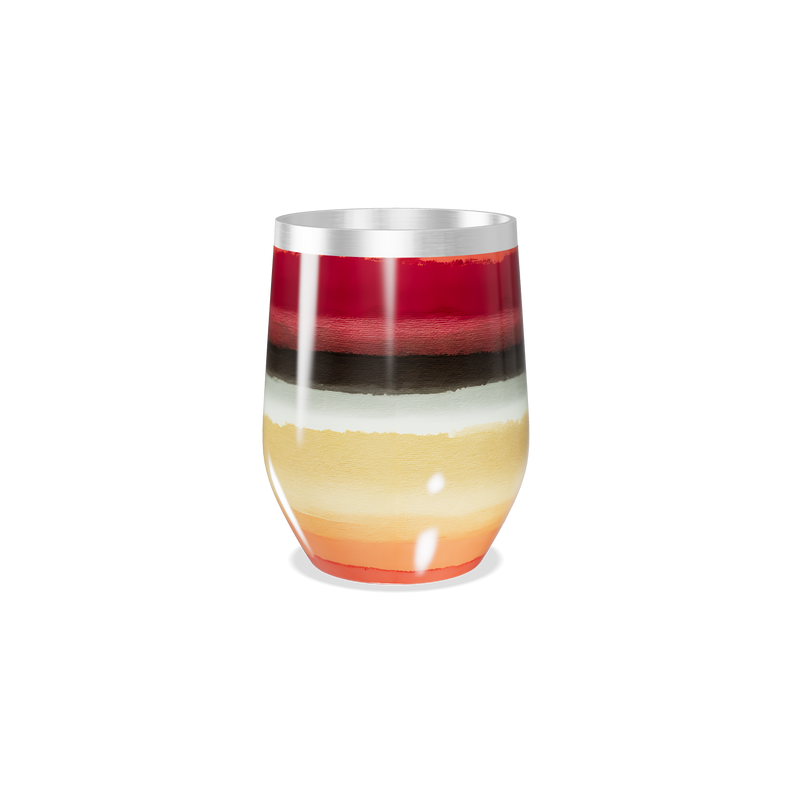 Copo Térmico Slim - Listrado Colorido Inox