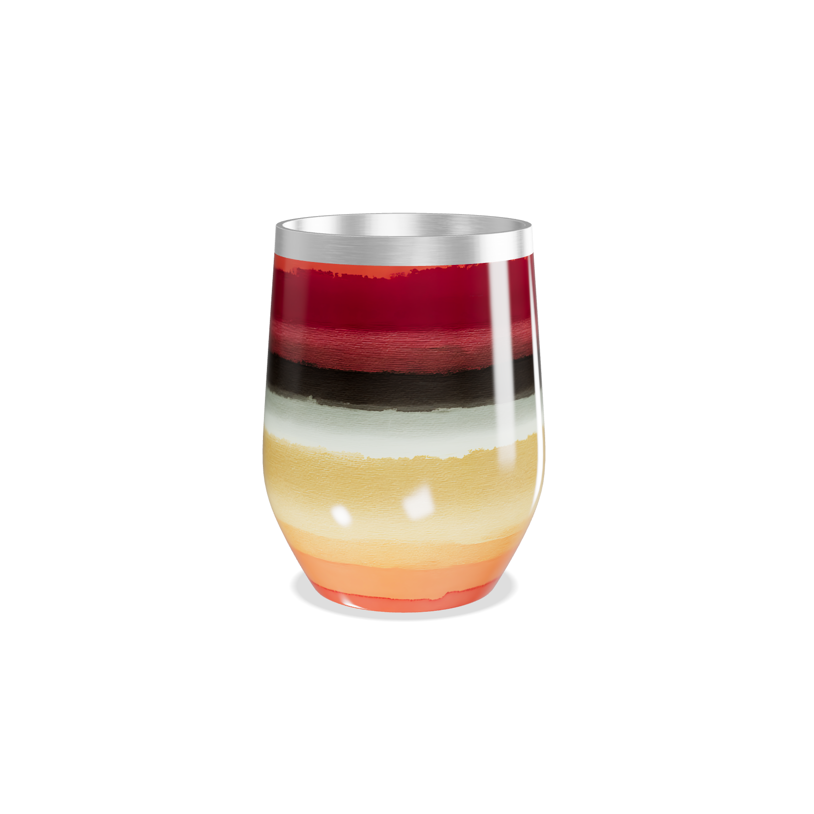 Copo Térmico Slim - Listrado Colorido Inox