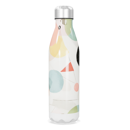 Garrafa Inox - Estampa Geométrica Colorida