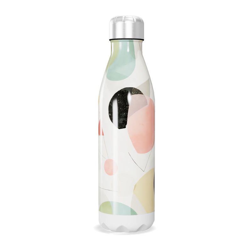 Garrafa Inox - Estampa Geométrica Colorida
