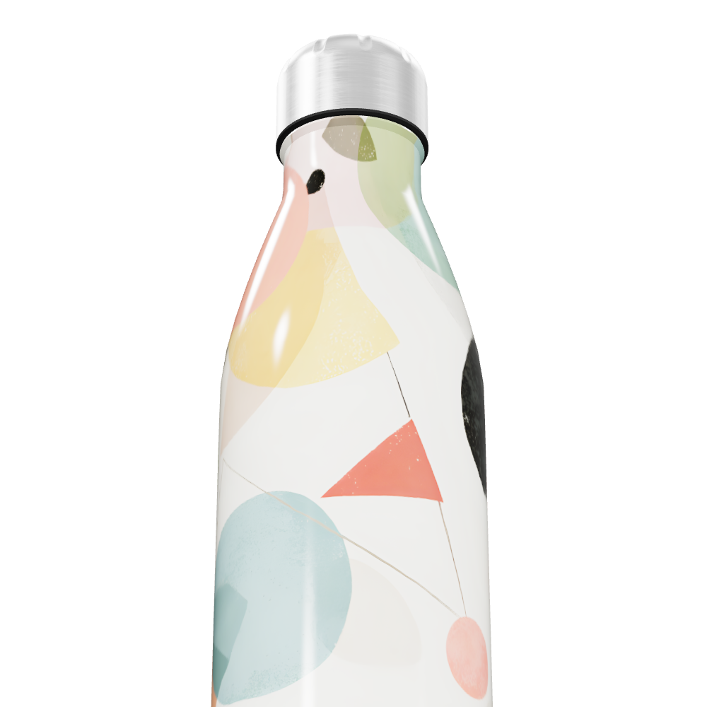Garrafa Inox - Estampa Geométrica Colorida