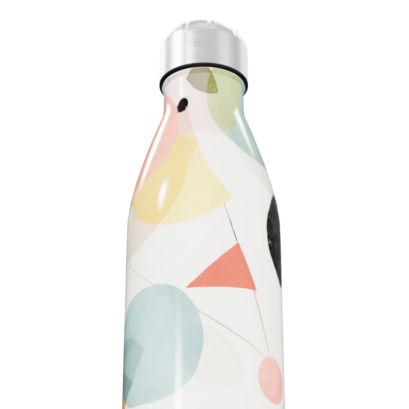 Garrafa Inox - Estampa Geométrica Colorida