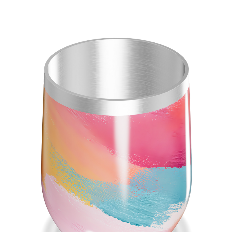 Copo Térmico Slim - Colorido Aquarela Inox