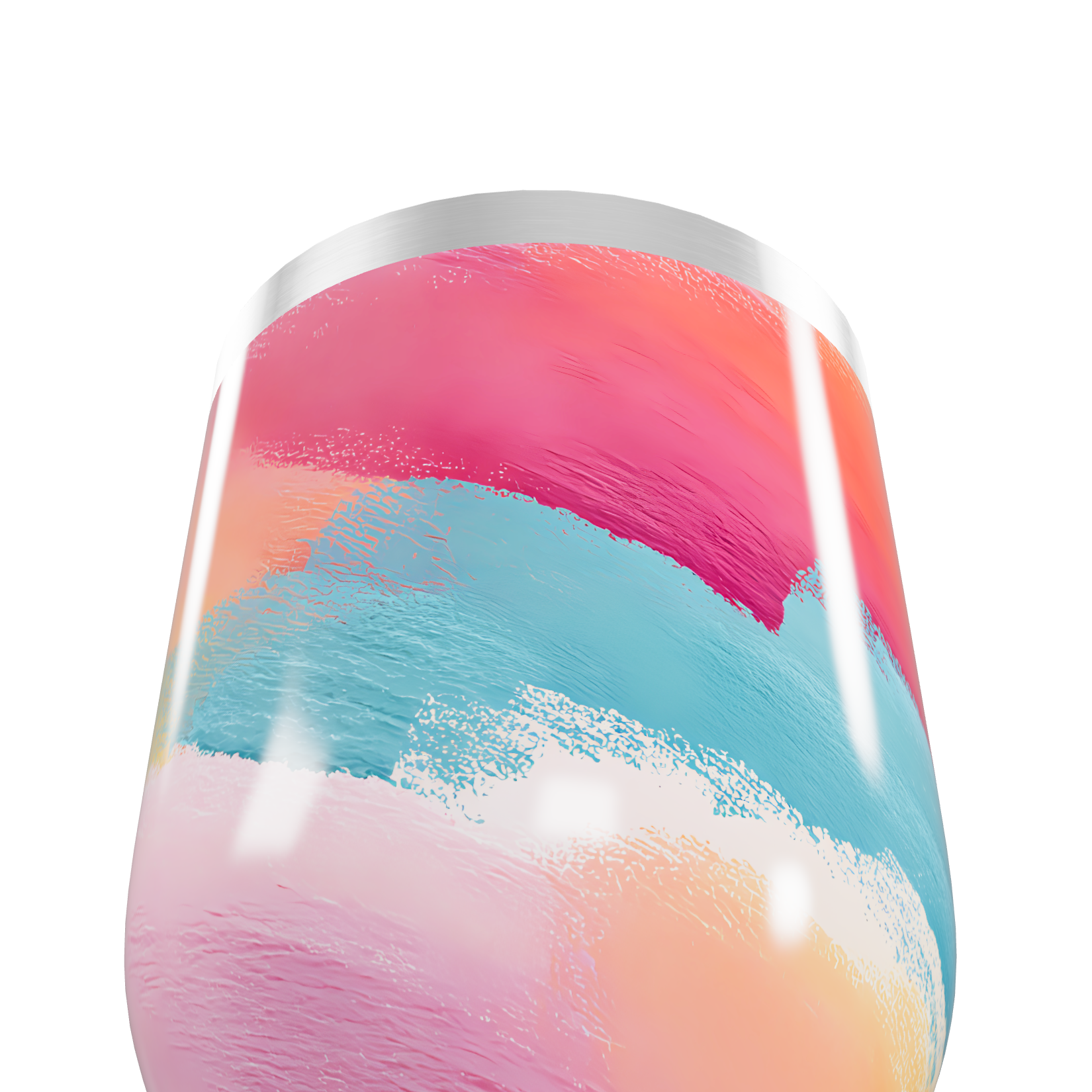 Copo Térmico Slim - Colorido Aquarela Inox