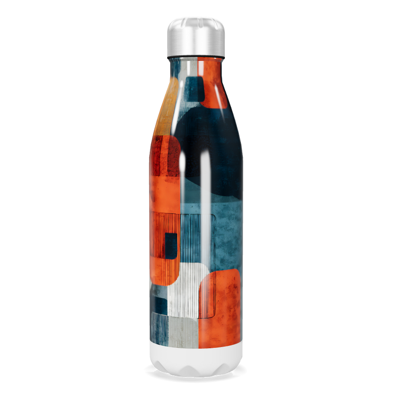 Garrafa Inox - Estampa Geométrica Colorida