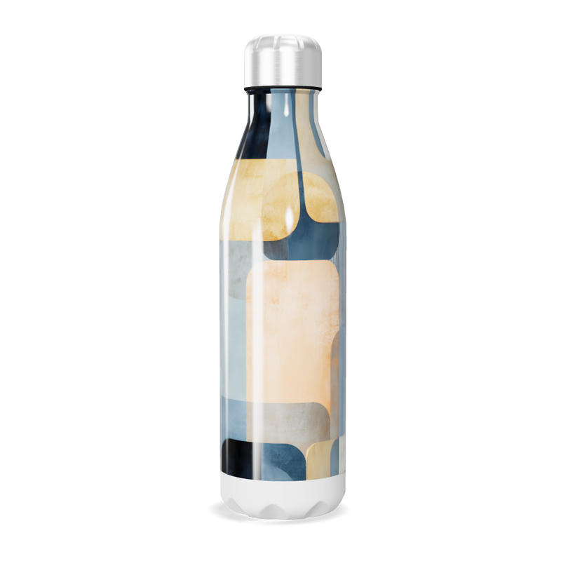 Garrafa Inox - Estampa Geométrica Colorida