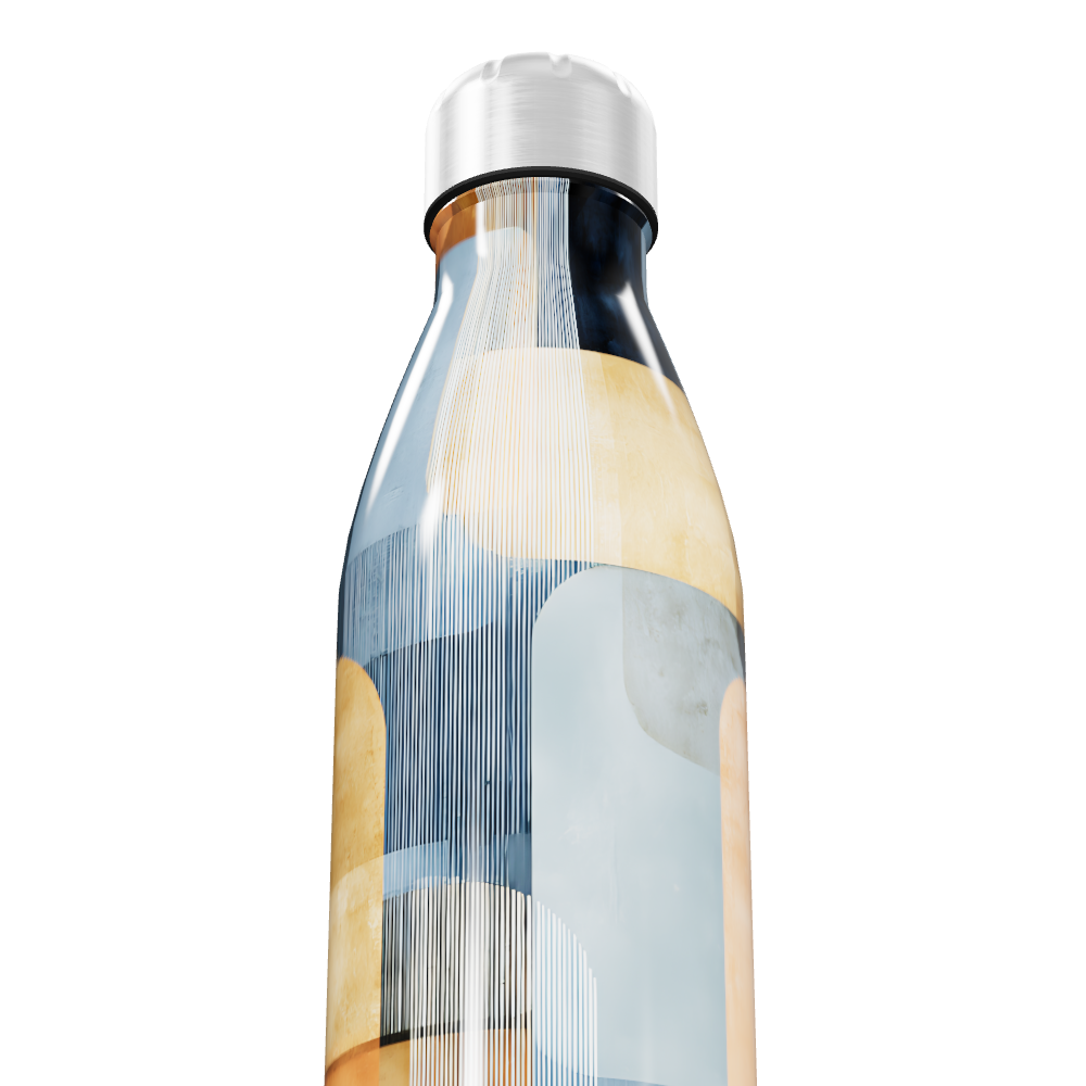 Garrafa Inox - Estampa Geométrica Colorida