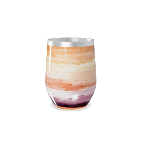 Copo Térmico Slim - Listras Coloridas Aquarela