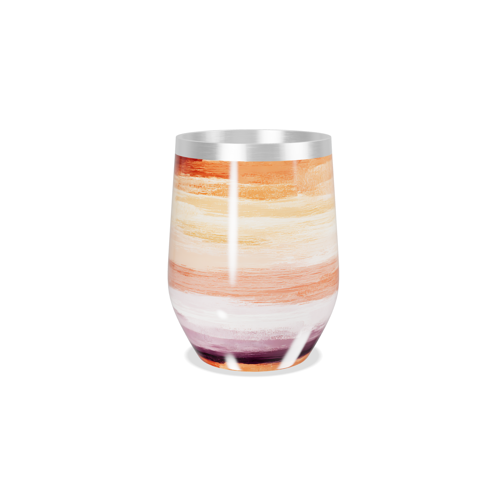 Copo Térmico Slim - Listras Coloridas Aquarela