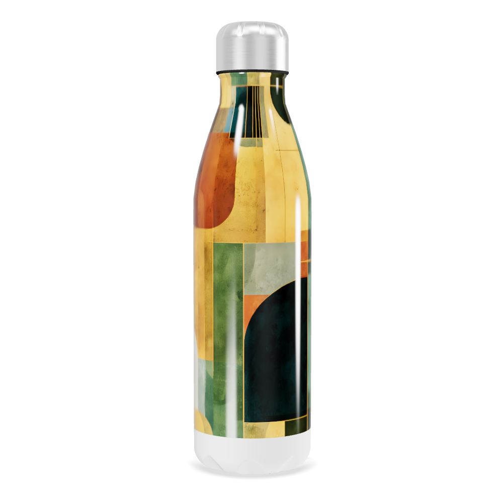 Garrafa Inox - Estampa Geométrica Colorida