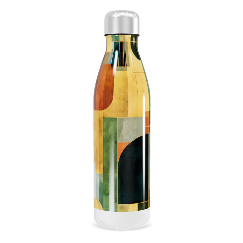 Garrafa Inox - Estampa Geométrica Colorida
