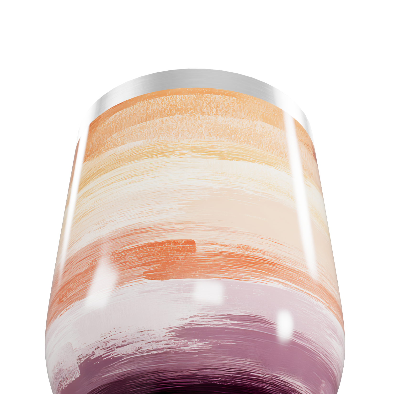 Copo Térmico Slim - Listras Coloridas Aquarela