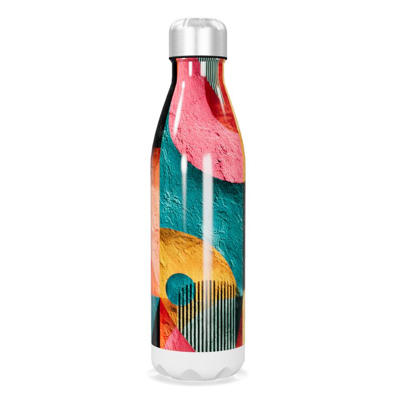Garrafa Inox - Estampa Colorida Abstrata