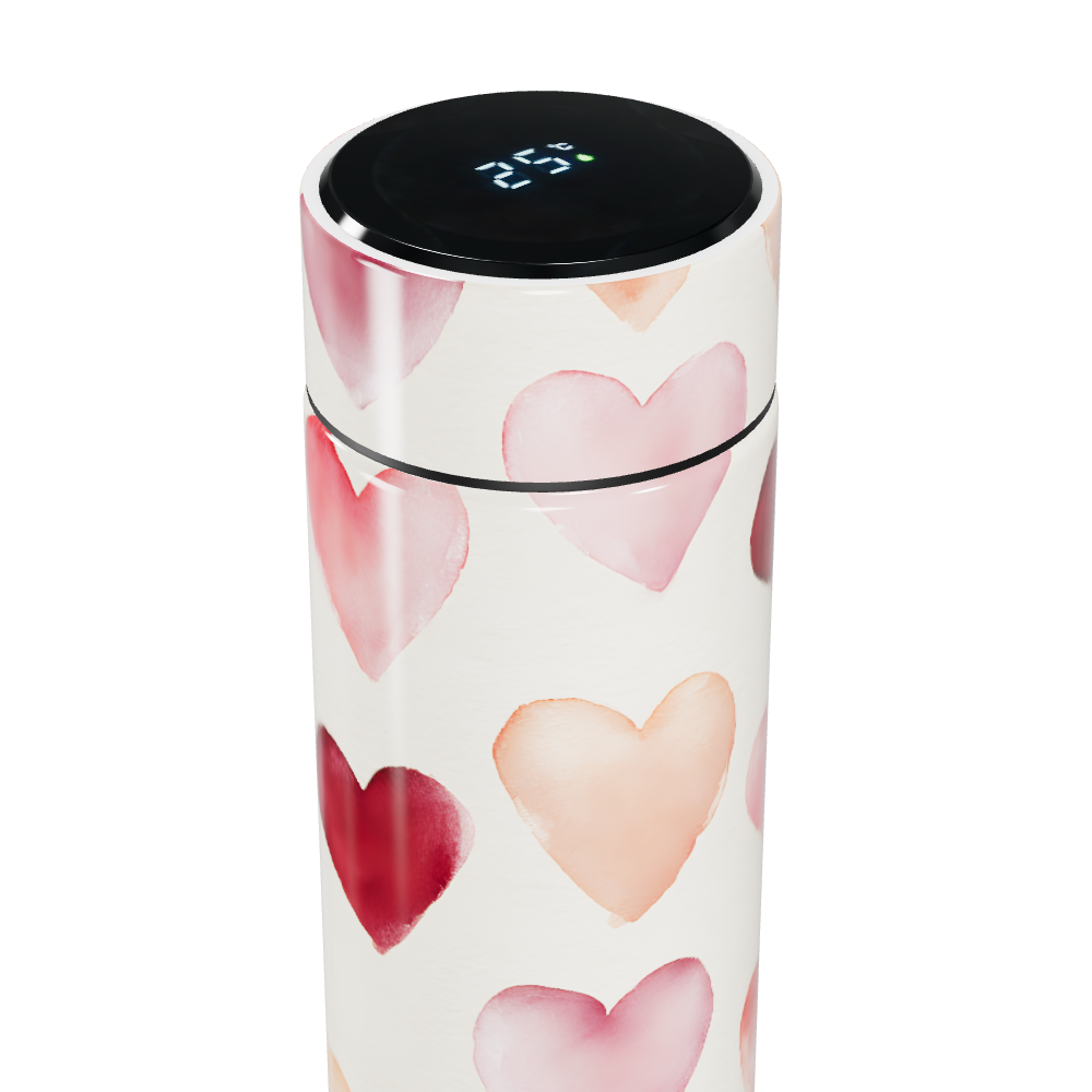 Garrafa Térmica Touch - Corações Coloridos