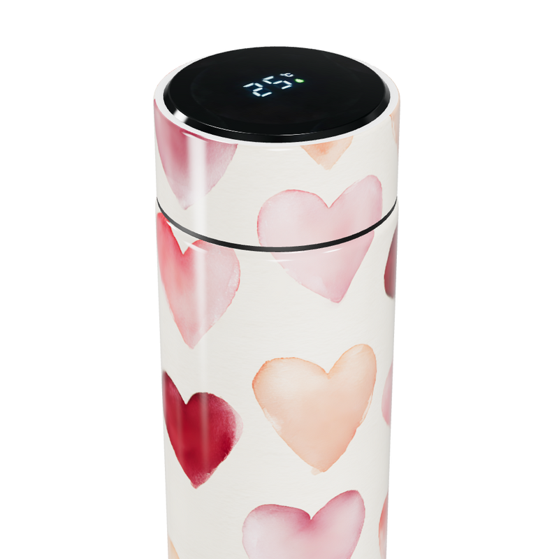 Garrafa Térmica Touch - Corações Coloridos