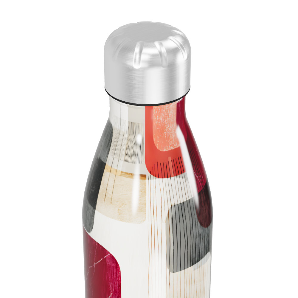 Garrafa Inox - Colorida com Estampa Abstrata