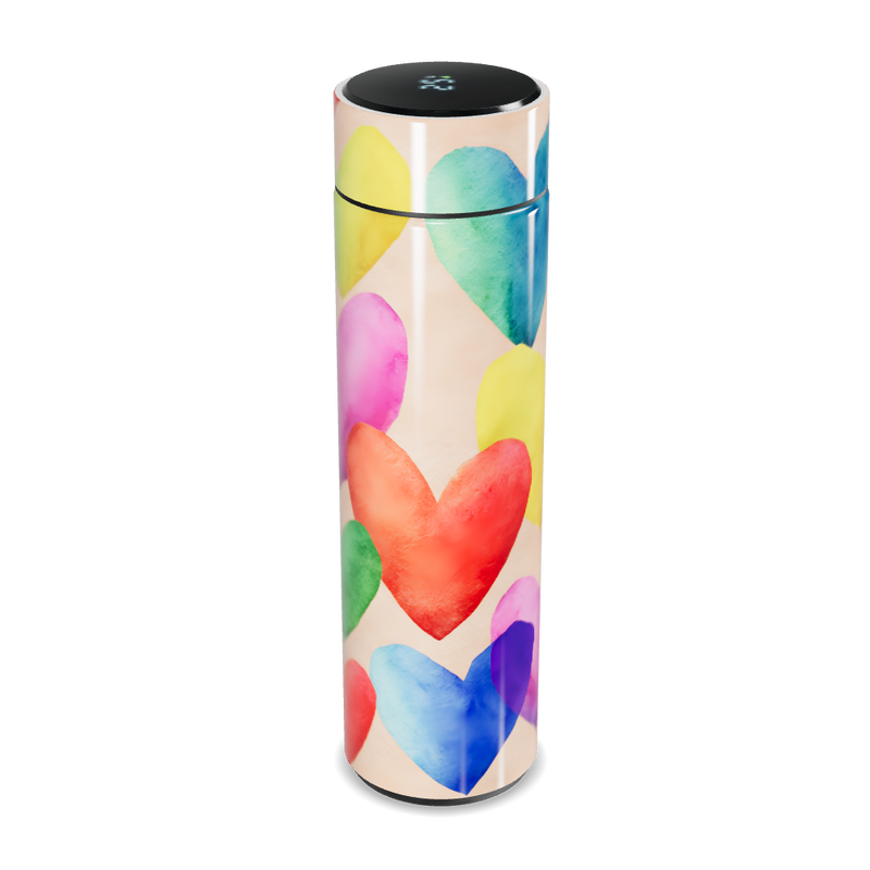 Garrafa Térmica Touch - Corações Coloridos