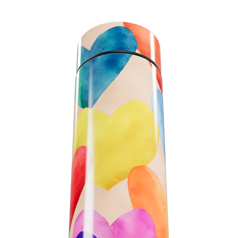 Garrafa Térmica Touch - Corações Coloridos