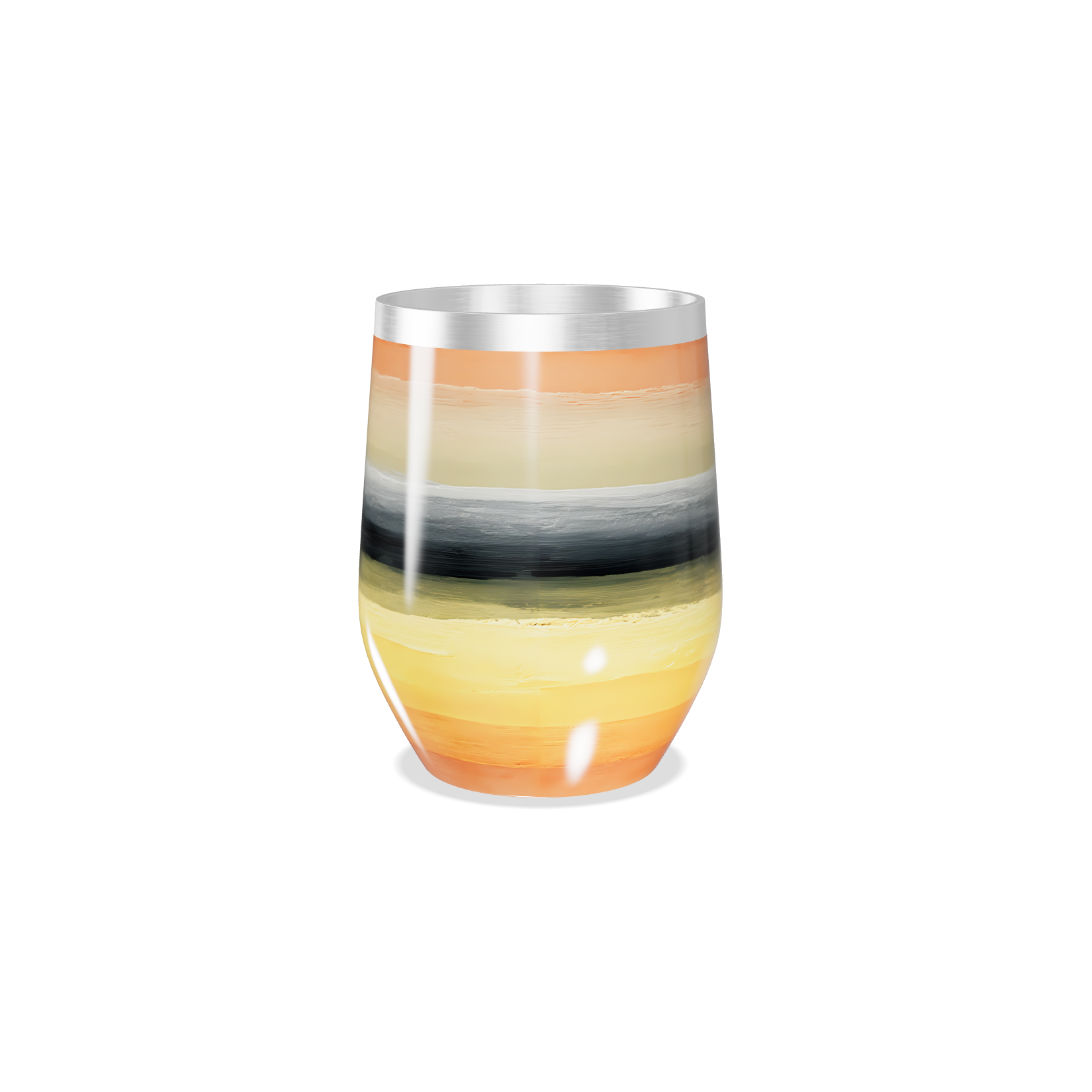 Copo Térmico Slim - Listras Multicoloridas