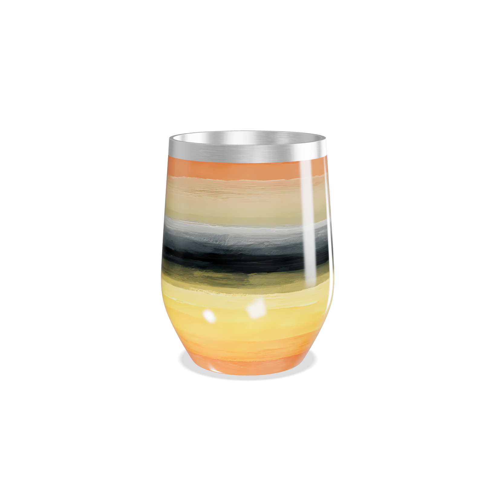 Copo Térmico Slim - Listras Multicoloridas