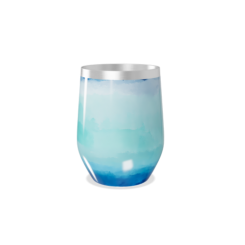 Copo Térmico Slim - Azul degrade aço inox