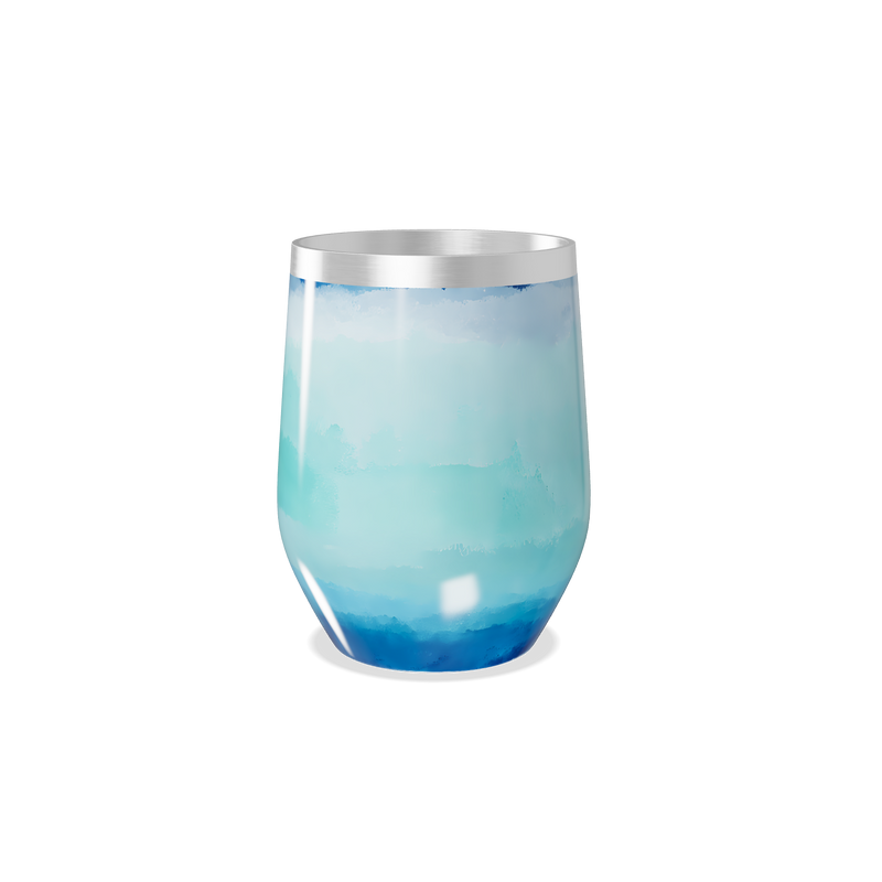 Copo Térmico Slim - Azul degrade aço inox