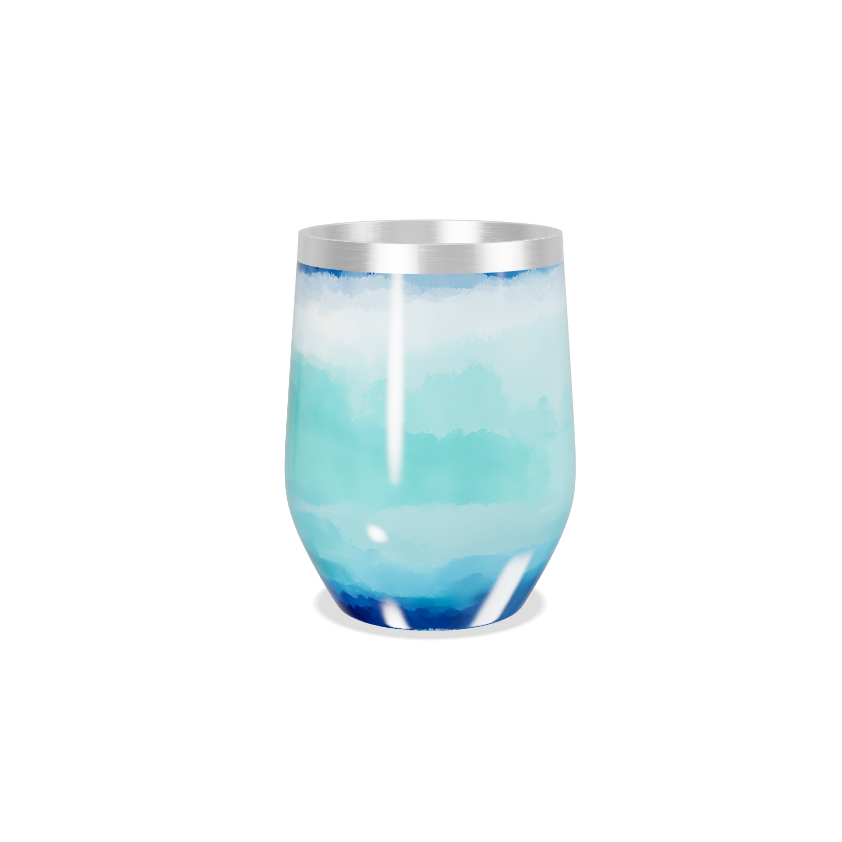 Copo Térmico Slim - Azul degrade aço inox