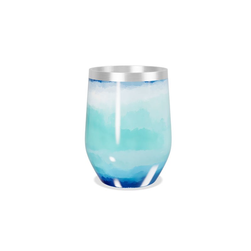 Copo Térmico Slim - Azul degrade aço inox