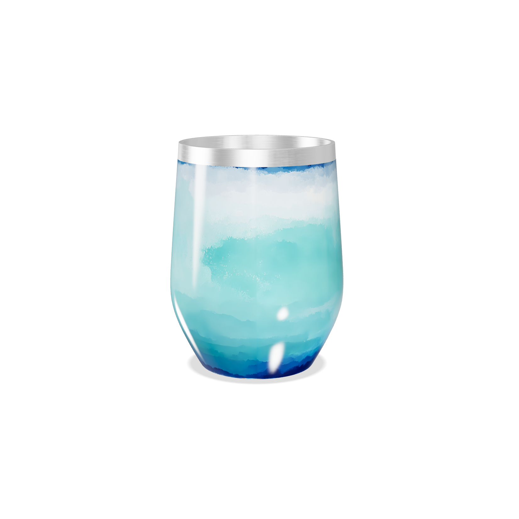 Copo Térmico Slim - Azul degrade aço inox