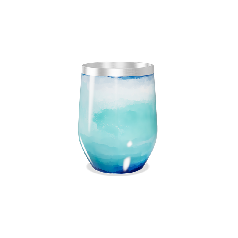 Copo Térmico Slim - Azul degrade aço inox