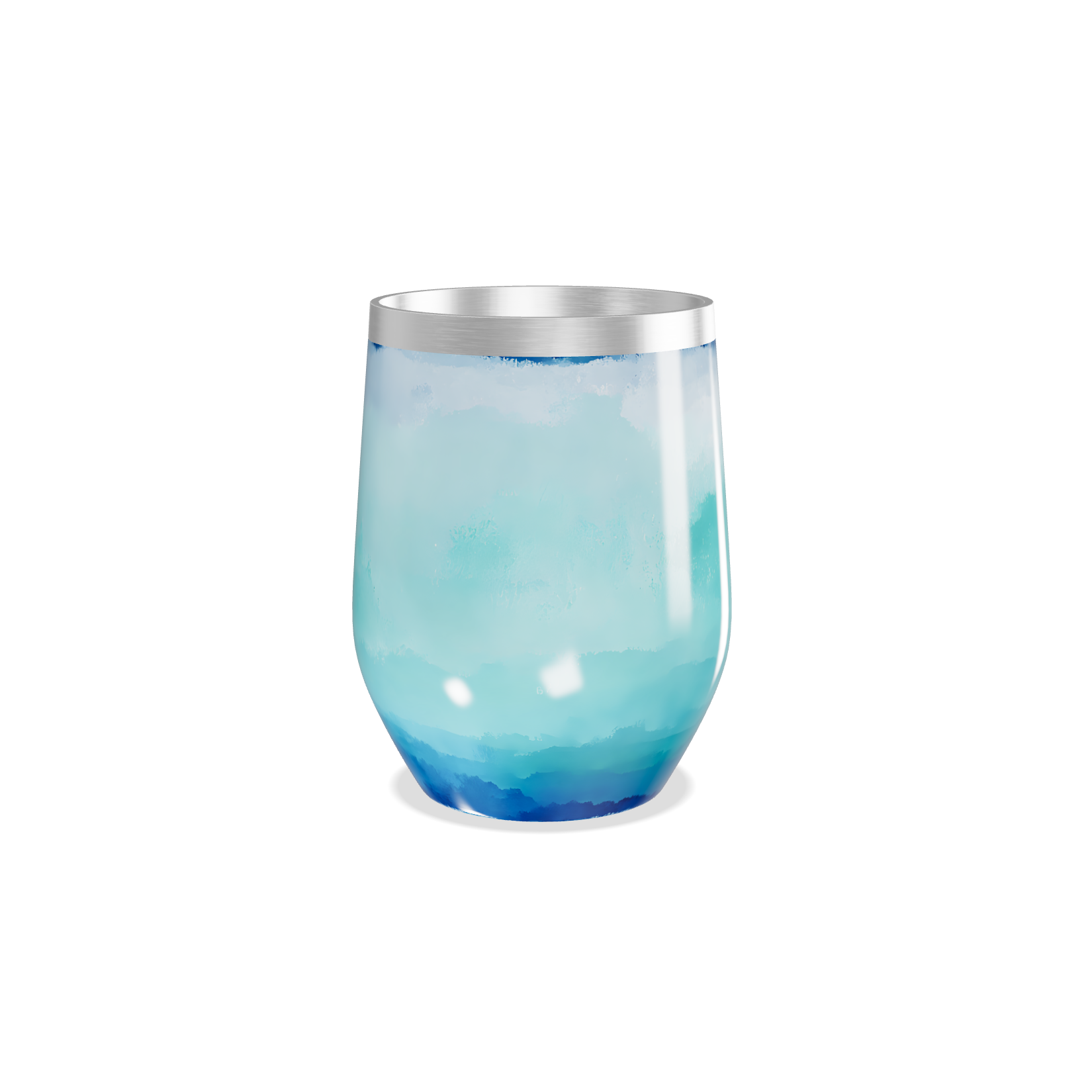 Copo Térmico Slim - Azul degrade aço inox