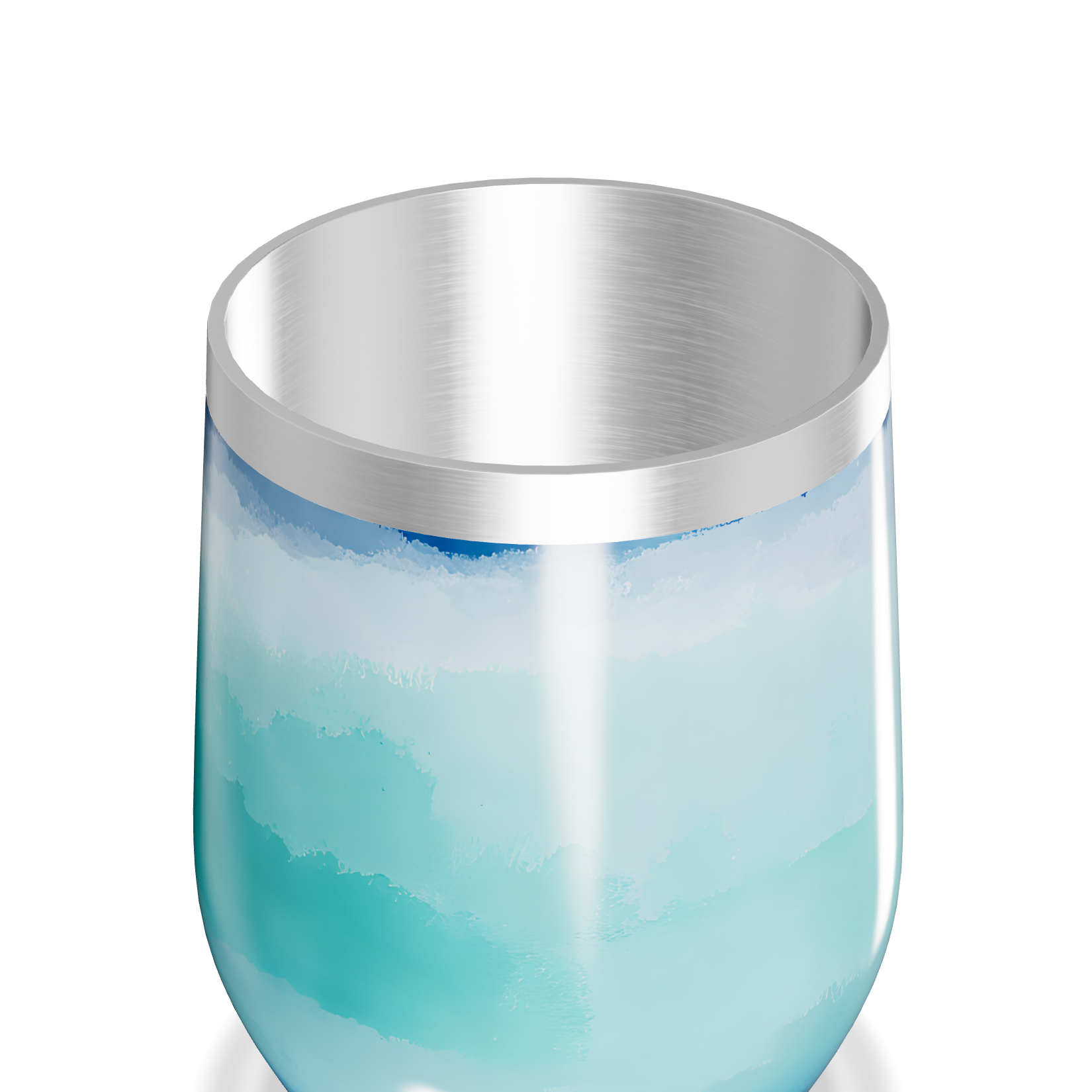 Copo Térmico Slim - Azul degrade aço inox