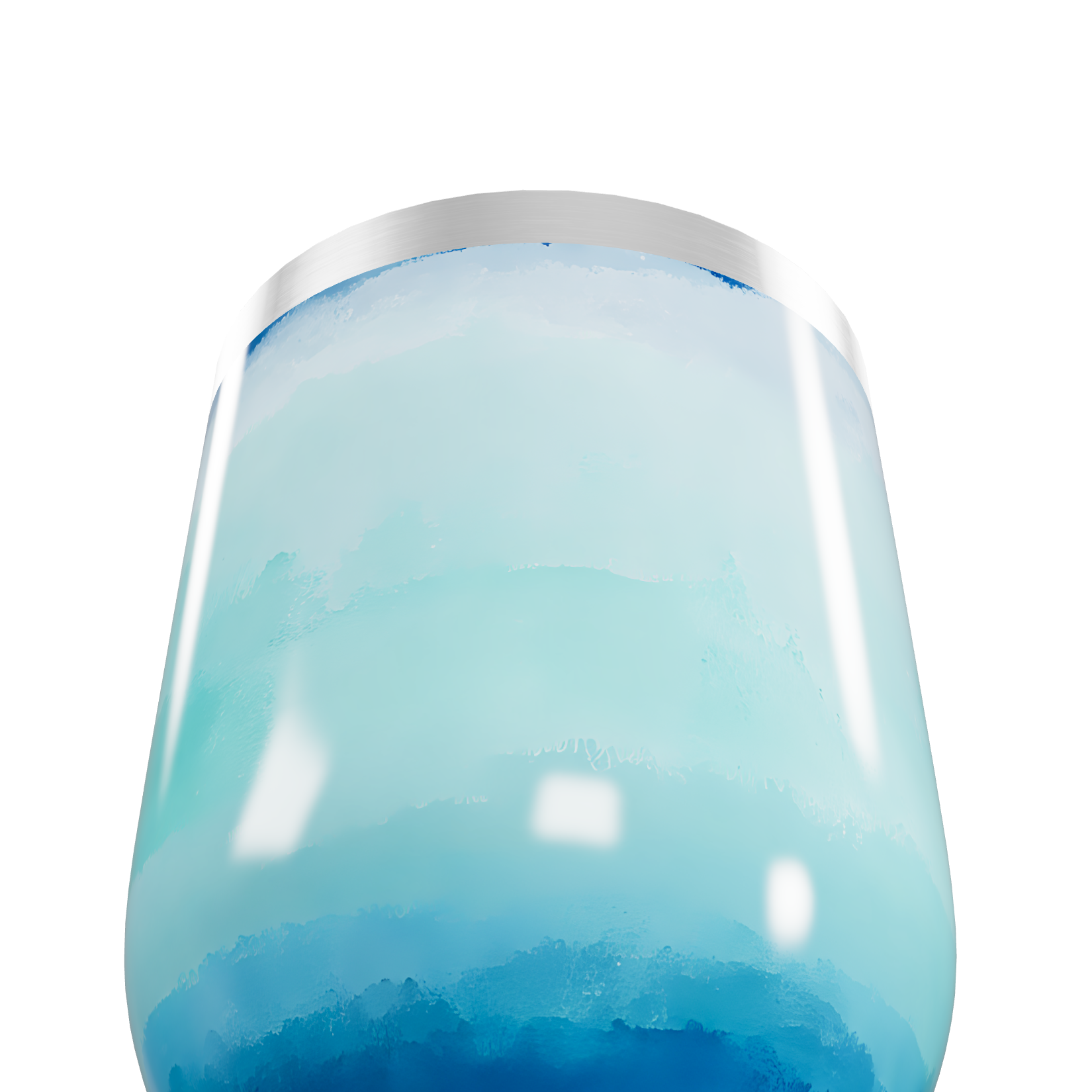 Copo Térmico Slim - Azul degrade aço inox