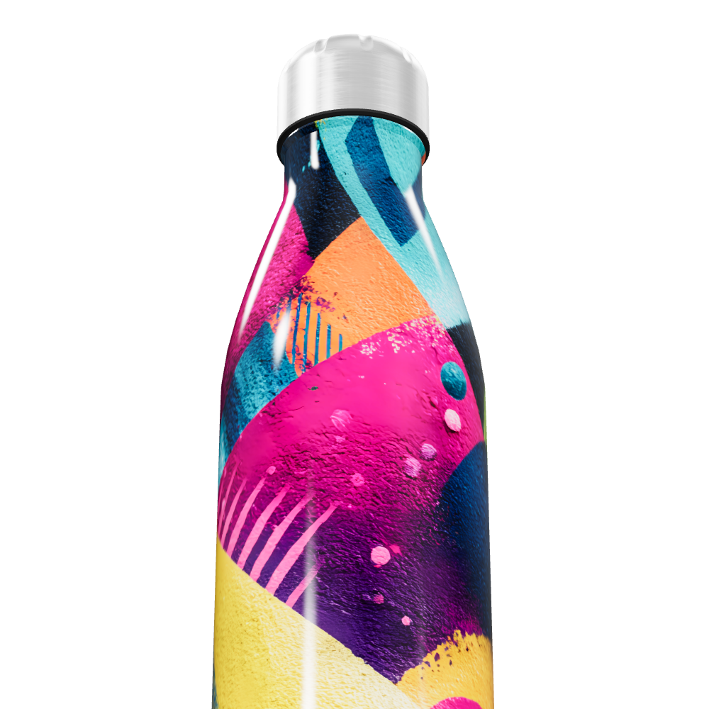 Garrafa Inox - Estampada Multicolorida
