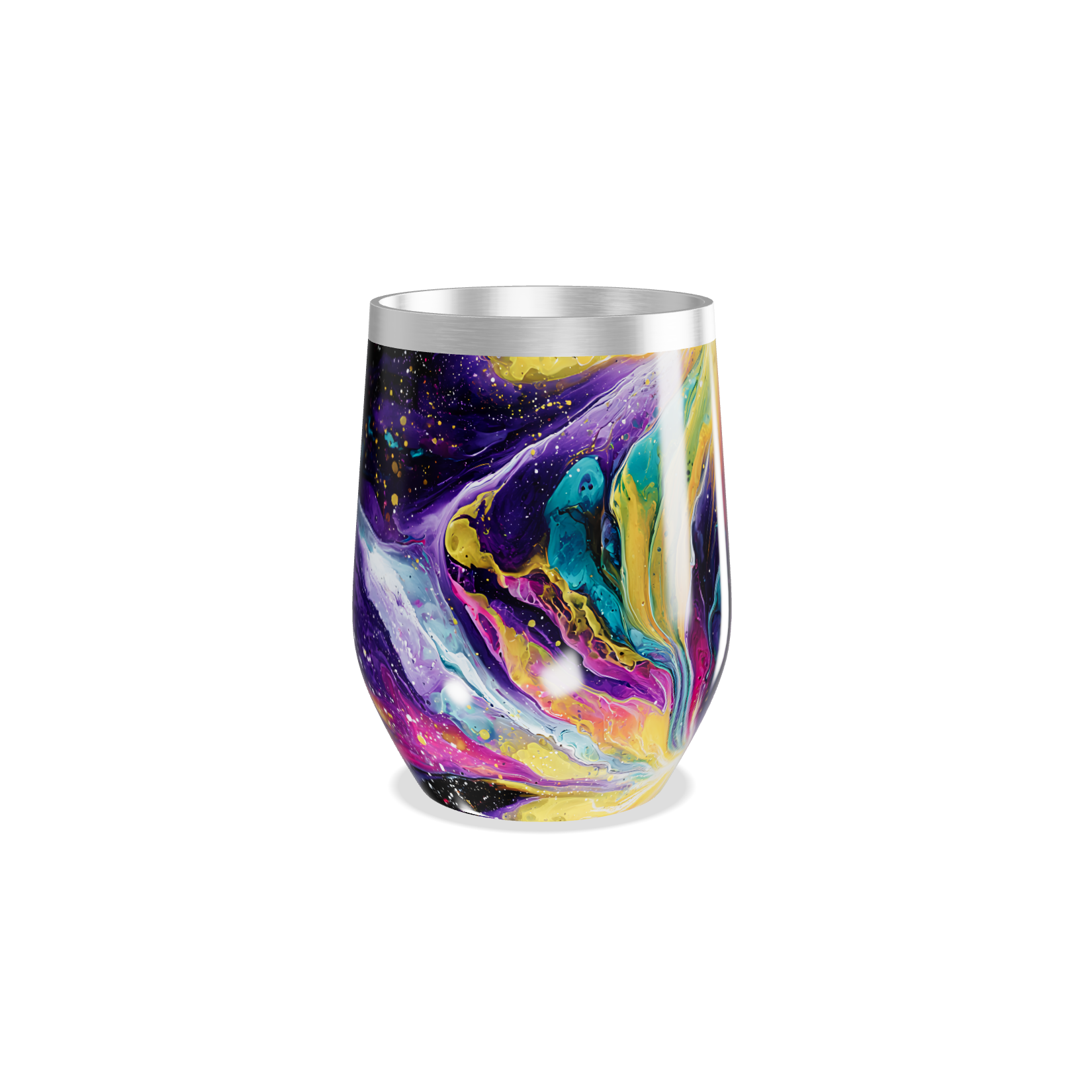 Copo Térmico Slim - Design Galáxia Colorido