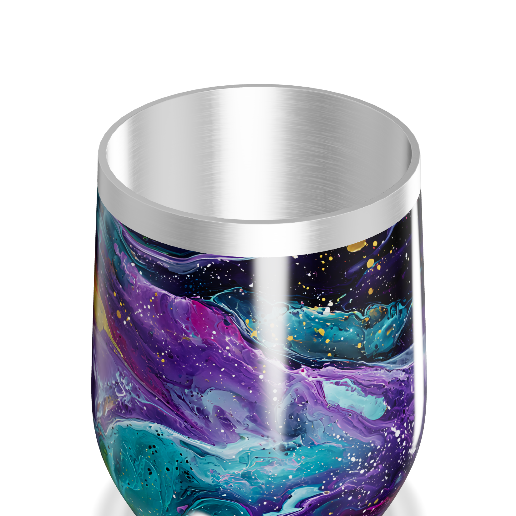 Copo Térmico Slim - Design Galáxia Colorido