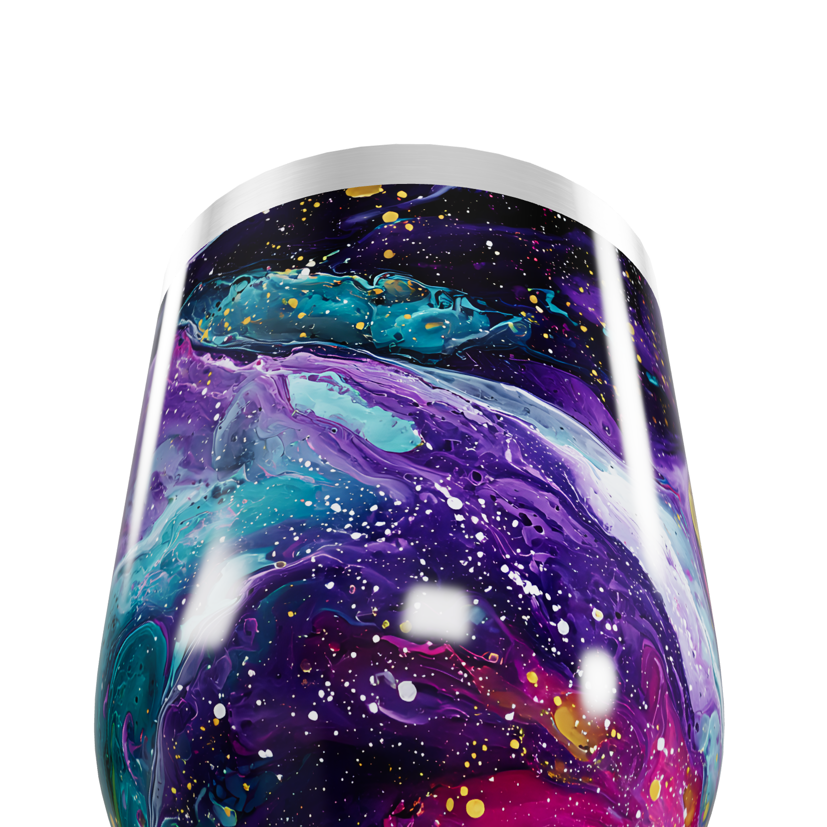 Copo Térmico Slim - Design Galáxia Colorido