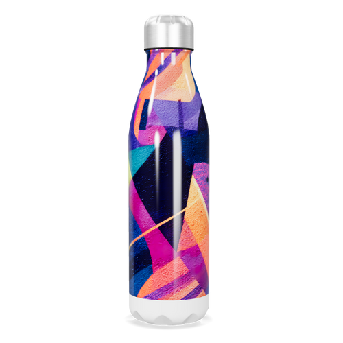 Garrafa Inox - Estampa Colorida Abstrata