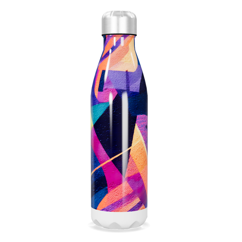 Garrafa Inox - Estampa Colorida Abstrata