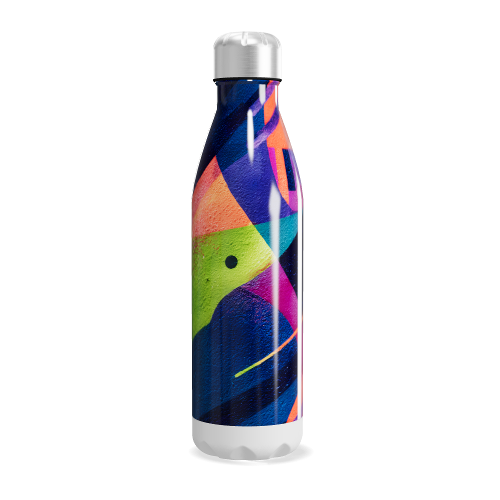Garrafa Inox - Estampa Colorida Abstrata