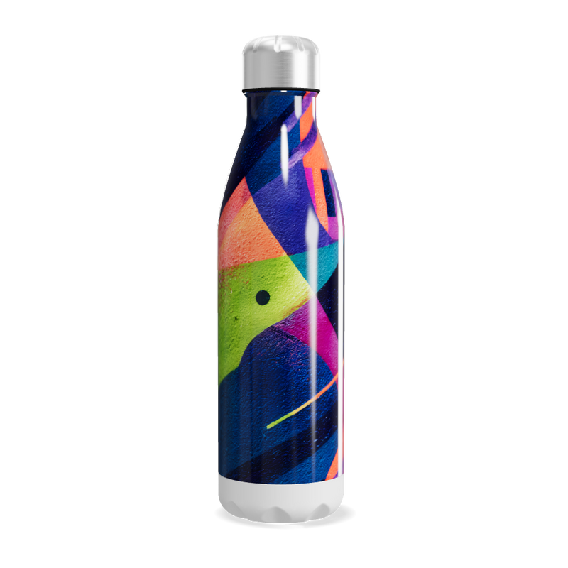 Garrafa Inox - Estampa Colorida Abstrata