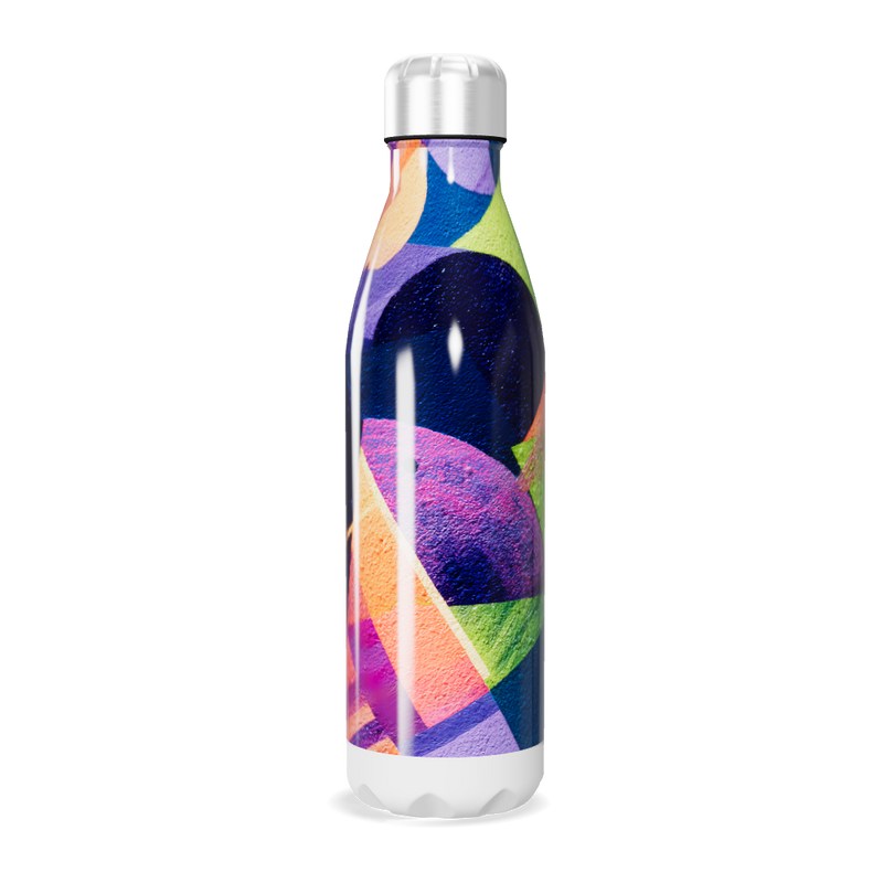 Garrafa Inox - Estampa Colorida Abstrata
