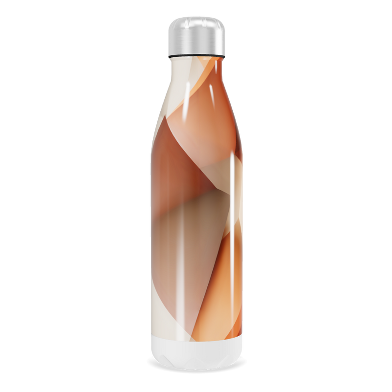 Garrafa Inox - Estampa Abstrata Bege