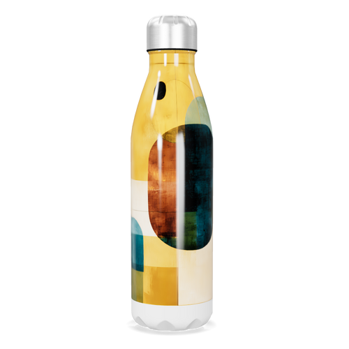 Garrafa Inox - Estampa Geométrica Colorida