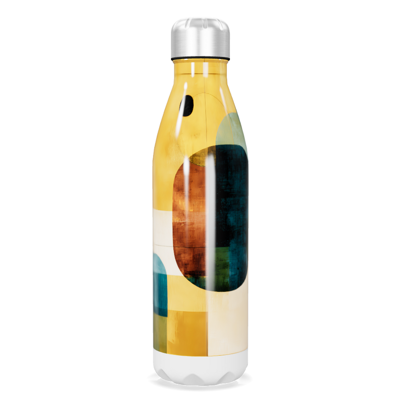 Garrafa Inox - Estampa Geométrica Colorida