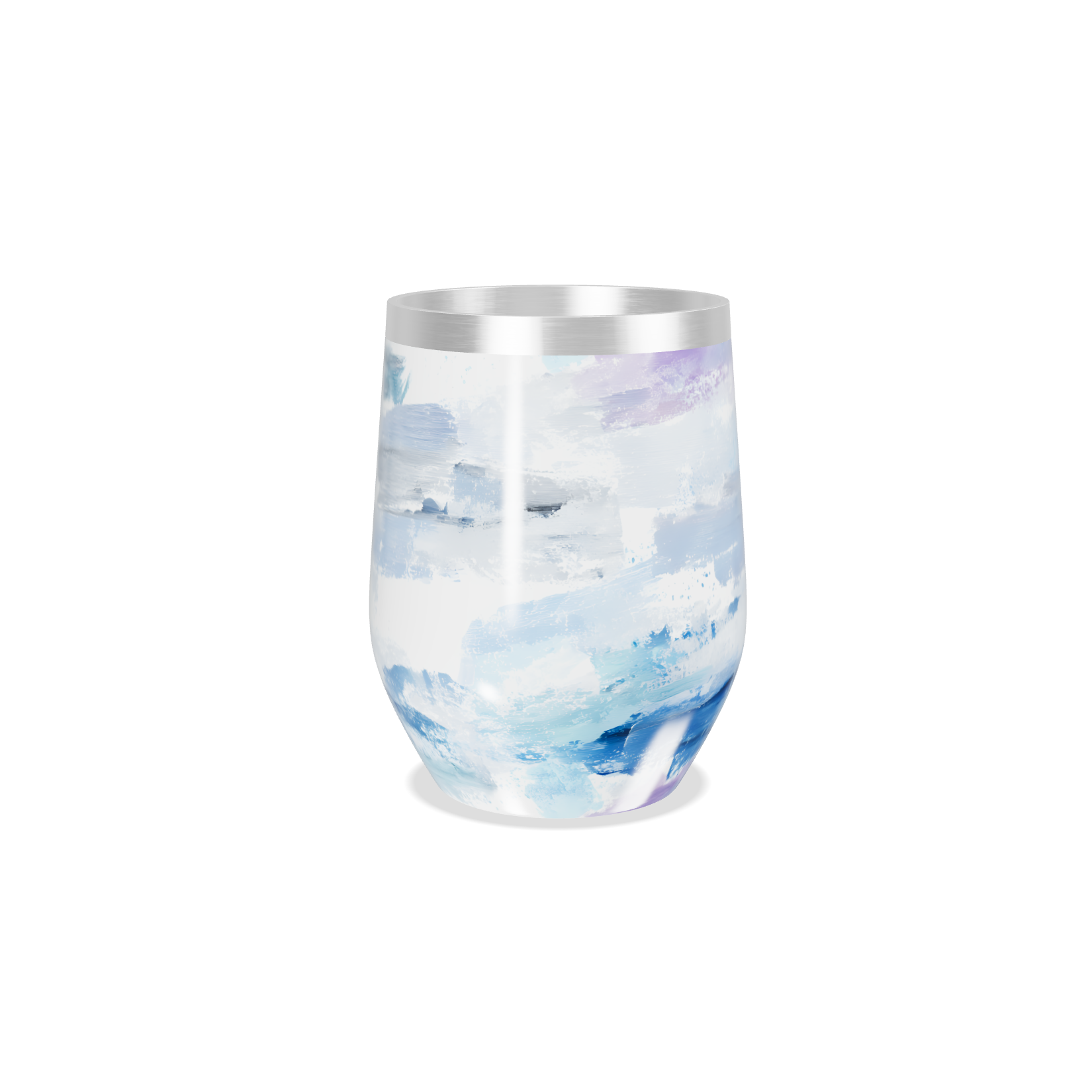 Copo Térmico Slim - Abstrato Azul e Branco